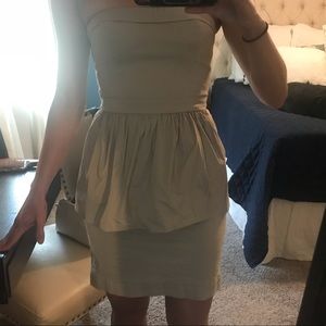 Tan BCBG Maxazria Mini Peplum Dress